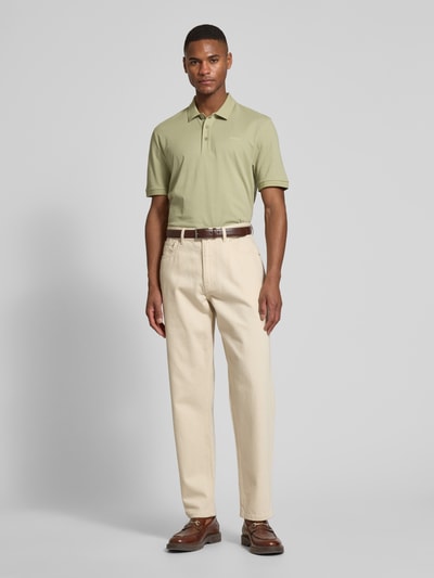 HUGO Poloshirt mit Label-Print Modell 'Donos' Hellgruen 1