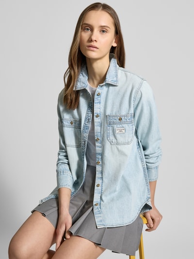 Guess Jeans Regular Fit Jeansbluse mit aufgesetzten Brusttaschen Jeansblau 3