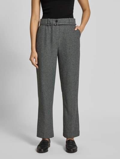 B.Young Broek van viscosemix met riem, model 'Etona' Middengrijs - 4