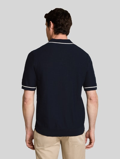 Tom Tailor Koszulka polo z czystej bawełny o wyglądzie dzianiny, krój regular fit Granatowy 5