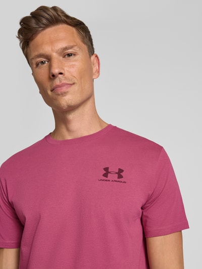 Under Armour T-shirt z nadrukiem z logo Bordowy 3