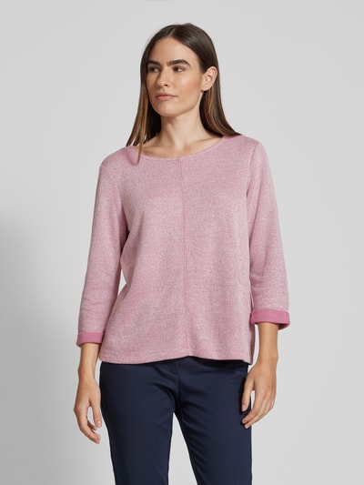 Tom Tailor Regular fit gebreide pullover met 3/4-mouwen  Felroze - 4