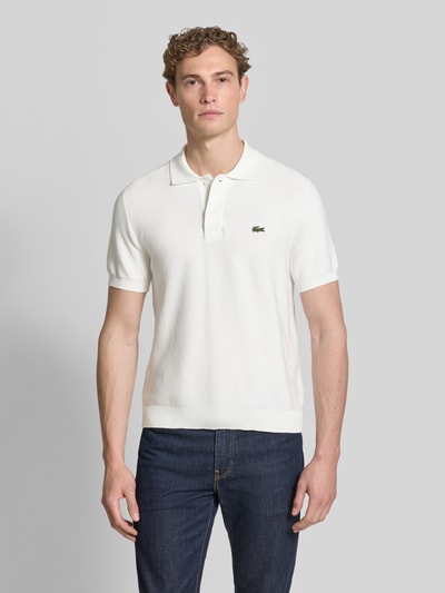 Lacoste Regular Fit Poloshirt aus reiner Baumwolle Offwhite 4