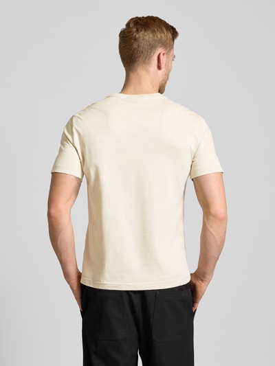 CK Calvin Klein T-Shirt mit Label-Print Beige 5