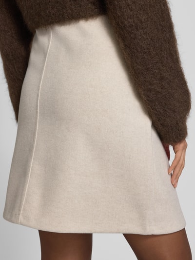 OPUS Knielange rok met deelnaad, model 'ROS Rylieh' Ecru - 3