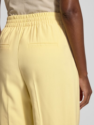 Vero Moda Regular fit broek van viscosemix, model 'CARMEN' Lichtgeel - 3