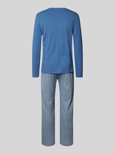 Christian Berg Men Piżama z elastycznym pasem Jeansowy niebieski 3