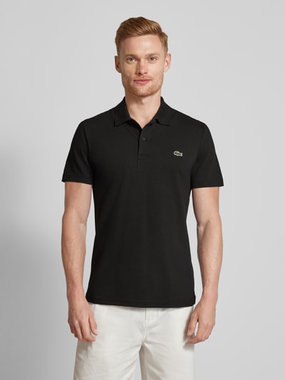 Lacoste Koszulka polo z detalem z logo Czarny 4