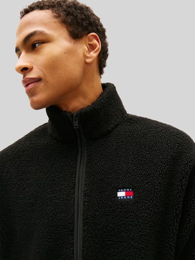 Tommy Jeans Regular Fit Fleecejacke mit Logo-Stitching Black 3
