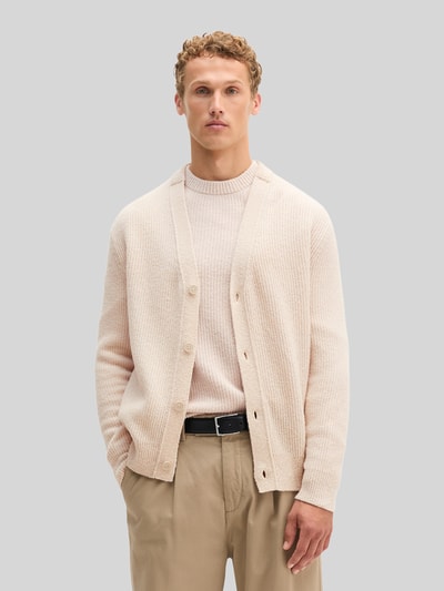 Marc O'Polo Cardigan aus Wolle mit Rippstrickstruktur Beige 4