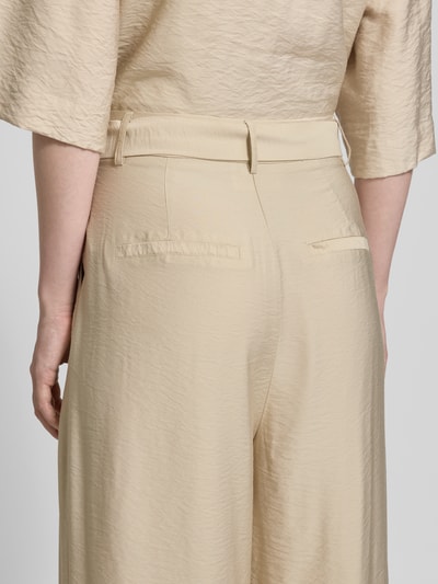 MSCH Copenhagen High Waist Hose mit Bindegürtel Modell 'Nyla Amabella' Beige 3
