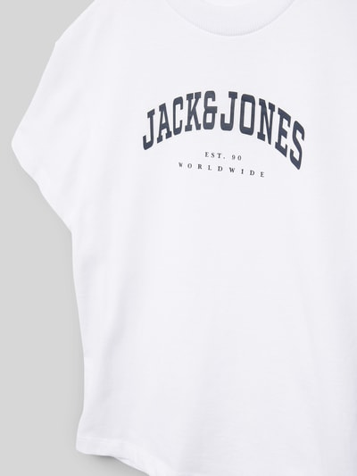 Jack & Jones T-Shirt mit Label-Print Modell 'CALEB' Weiss 2