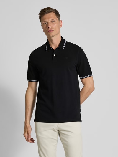 bugatti Regular Fit Poloshirt mit Label-Detail Black 4