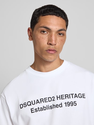 Dsquared2 T-Shirt mit Label-Print Weiss 3