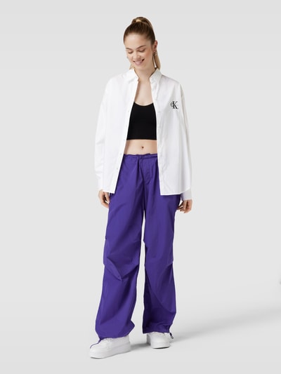 Calvin Klein Jeans Hemdbluse mit Label-Stitching Weiss 1