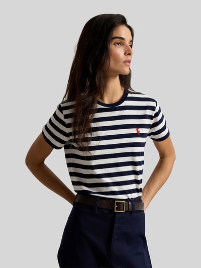 Polo Ralph Lauren Regular Fit T-Shirt aus reiner Baumwolle Marine 4