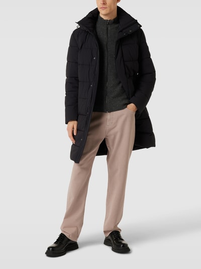 JOOP! Collection Lange jas met labeldetail, model 'Winsten' Zwart - 1