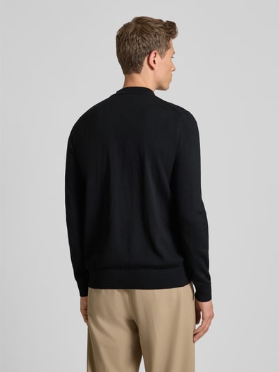 JOOP! Collection Gebreide pullover van zuivere wol, model 'Davide' Zwart - 5