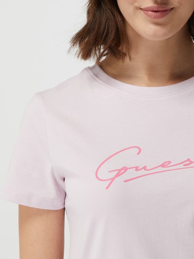 Guess T-Shirt mit Logo-Print Modell 'Anne'  Flieder 3