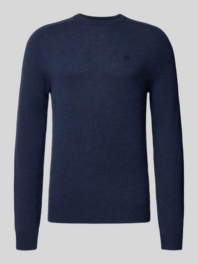 MCNEAL Regular fit gebreide pullover van pure wol Donkerblauw gemêleerd - 2