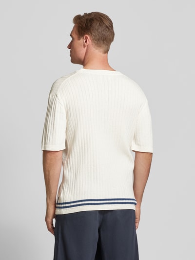 Scotch & Soda T-shirt in tricotlook Offwhite - 5