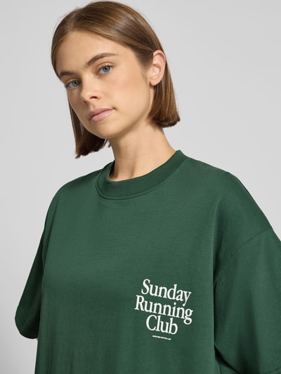 ANOTHER COTTON LAB Oversized T-Shirt mit Rundhalsausschnitt Dunkelgruen 3