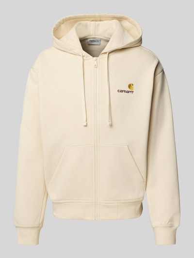 Carhartt Work In Progress Sweatjacke mit Känguru-Tasche Offwhite 2