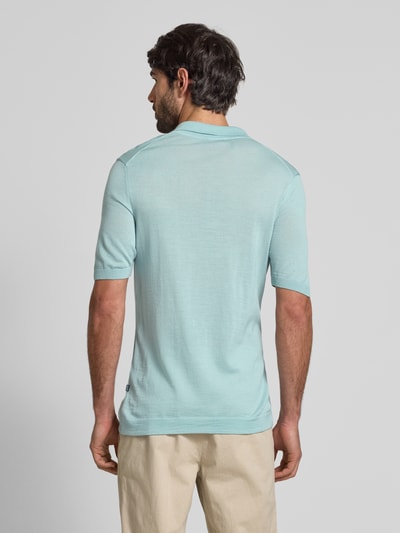 MAERZ Muenchen Regular fit poloshirt met ribboorden Mintgroen - 5