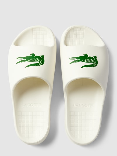 Lacoste Sandalen met motiefprint, model 'Slide' Wit - 4