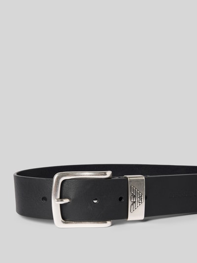 Emporio Armani Ledergürtel mit Label-Prägung Black 2