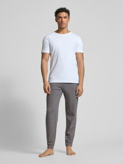 HUGO Relaxed Fit Sweatpants mit Strukturmuster Modell 'Austin' Stein 1