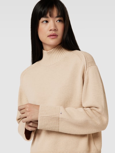 Tommy Hilfiger Strickpullover mit überschnittenen Schultern Beige 3