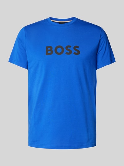 BOSS T-shirt z nadrukiem z logo Królewski niebieski 2