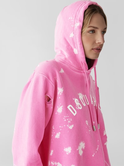 Dsquared2 Oversized Hoodie im Destroyed-Look Pink 3