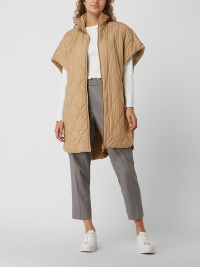 MaxMara Leisure Cape mit Steppnähten Modell 'Odino' Beige 1