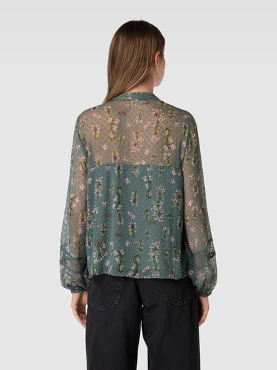 Only Blouse met druppelvormige hals, model 'TESSA ELIZA' Rietgroen - 5