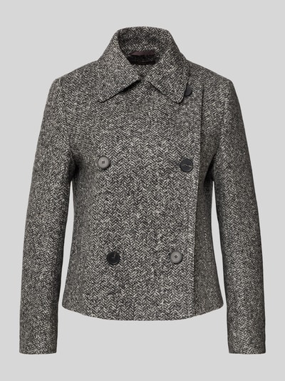 Windsor Kurtka z wykładanym kołnierzem i zapięciem na guzik Ciemnoszary melanż 2