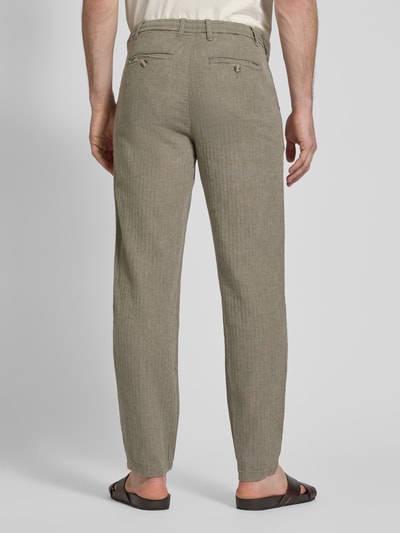 Lindbergh Relaxed Fit aus Baumwoll-Leinen-Mix mit Eingrifftaschen Oliv 5