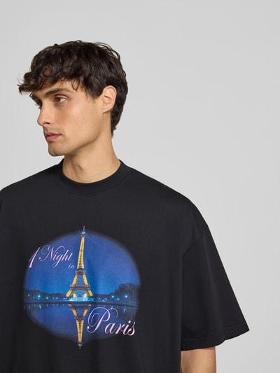 VETEMENTS Oversized T-Shirt mit Motiv-Print Anthrazit 3