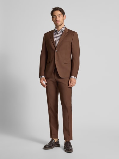 ETERNA Slim fit zakelijk overhemd met knoopsluiting Cognac - 1