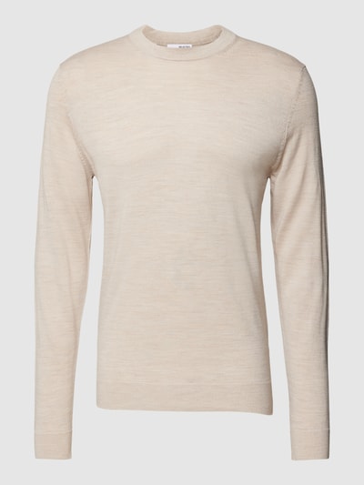 SELECTED HOMME Strickpullover mit Rundhalsausschnitt Modell 'TOWN' Offwhite 2