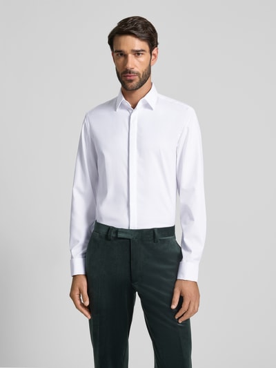 Jake*s Slim Fit Businesshemd aus Baumwolle Weiss 4