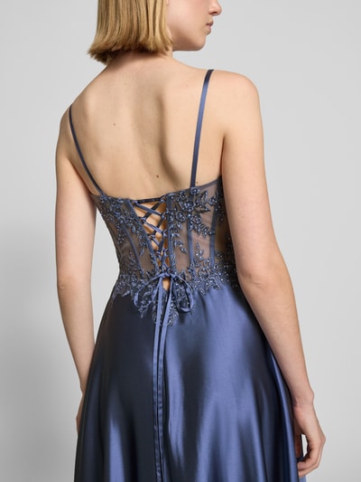 LUXUAR FASHION Corsagenkleid mit rückseitiger Schnürung Rauchblau 3