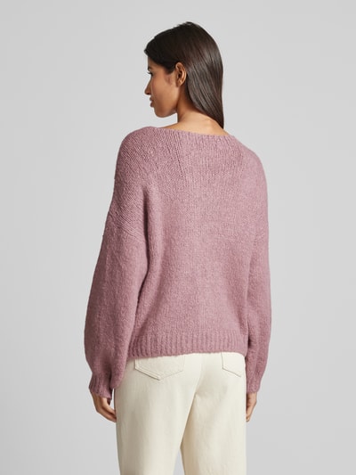 ZABAIONE Gebreide pullover met ribboorden Roze - 5