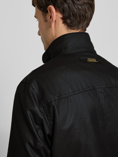 Barbour Regular Fit Jacke aus gewachster Baumwolle Black 3