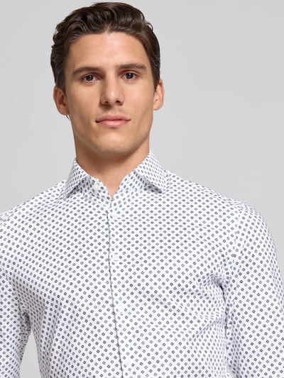 Jake*s Super Slim Fit Business-Hemd mit Haifischkragen Weiss 3