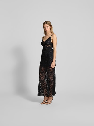 Rabanne Midikleid mit Herz-Ausschnitt Black 1