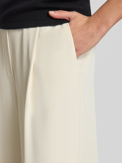 Jake*s Collection Wide leg culotte met bandplooien Ecru - 3