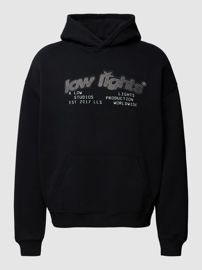 Low Lights Studios Hoodie mit Ziersteinbesatz Black 2