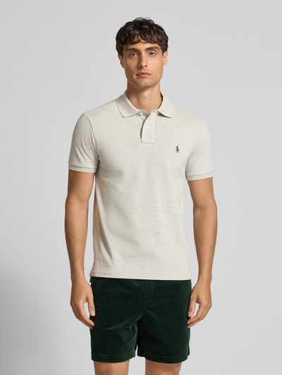 Polo Ralph Lauren Poloshirt met labelstitching Lichtgrijs - 4